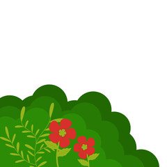 Fototapeta premium Abstract Floral Bush Corner