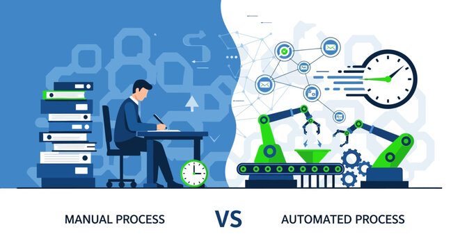 Automation Versus Manual Process.