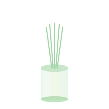Reed Diffuser Bottle Green Aromatherapy Vector
