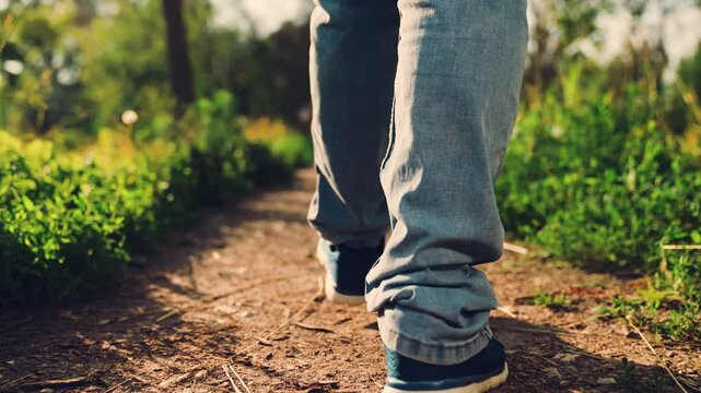 child foot sole on a summer park walk, walking toward the playground, boy and girl., summer park walk with a child, foot sole close-up, walking to the playground, child on a park walk, walking lightly