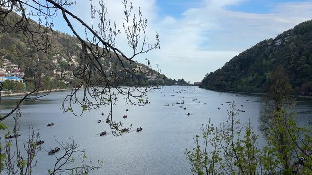 Rowing boats at the Nainital Lake 