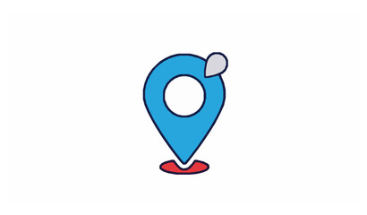 Obraz premium Destination location pin and map marker vector icon