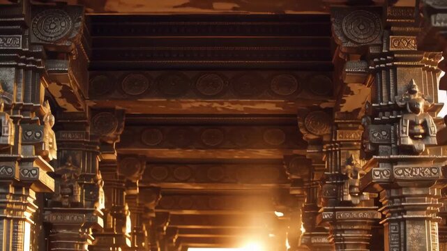 Lord Venkateshwara Idol Decorated with Flowers in Traditional Temple Setting During Festival