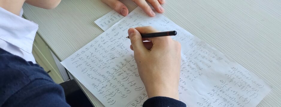 Writing exams are easy with proper cheat sheet in hands concept