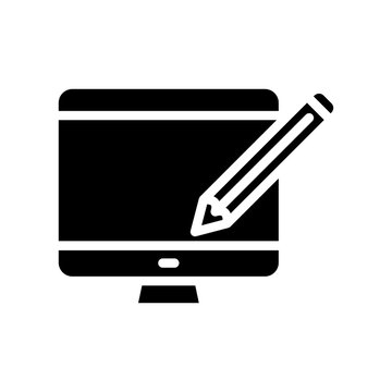 Author job with computer icon