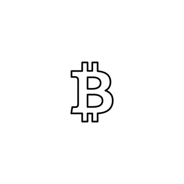 Bitcoin cryptocurrency logo symbol icon.
