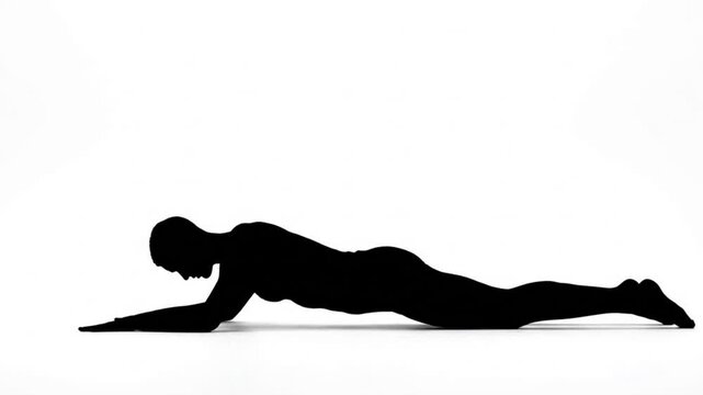 silhouette of a person holding a cobra pose video