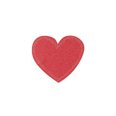 Fototapeta premium Red Glitter Heart PNG with Sparkle Texture for Valentine Design and Romantic Graphics