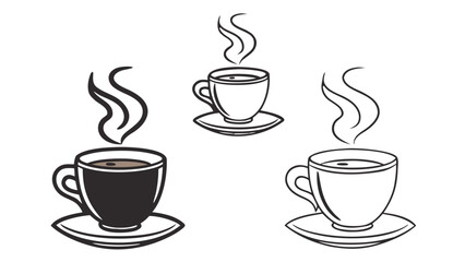 Obraz premium Isometric Coffee Cup Icon Sheet - Vertical Cafe Style Progression
