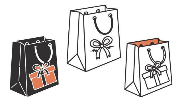 3D Isometric Shopping Bag Icon Set - Vertical E-commerce Progression