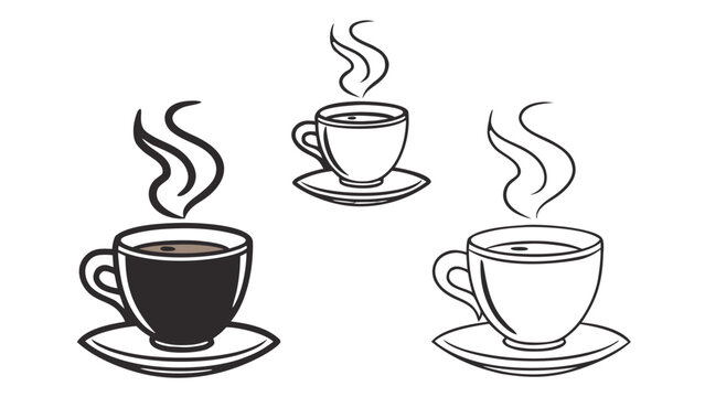 Isometric Coffee Cup Icon Sheet - Vertical Cafe Style Progression