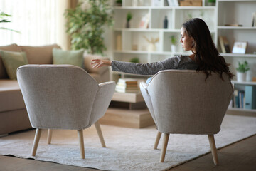 Sad divorced or widow woman feeling alone missing husband