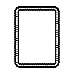 Fototapeta premium Decorative rope braid border frame vector illustration collection minimal black braided edge rectangle rounded frame for label card design