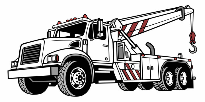 A white pickup truck with a flatbed towing a utility trailer