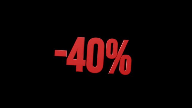 Special offer showing a discount of forty percent on selected items for a limited time in a store