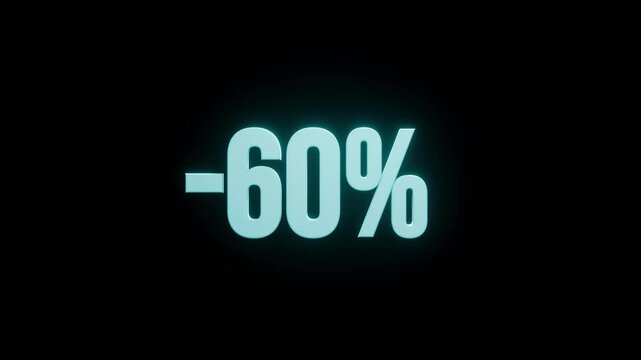 Big discount of 60 percent on selected items during the seasonal sale starting this weekend at the local store