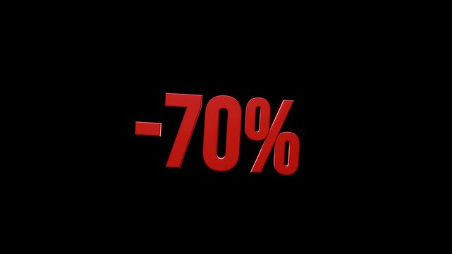 Big sale offers discounts of 70 percent on selected items at local store for limited time