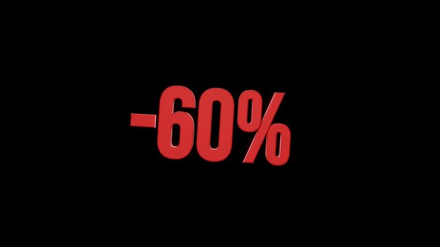 Discount offer of 60 percent off for a limited time and great savings on your favorite products