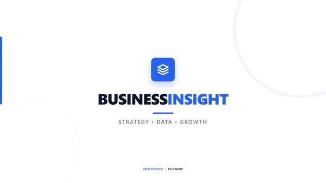 Business Insight Logo Animation with Abstract Background Elements.