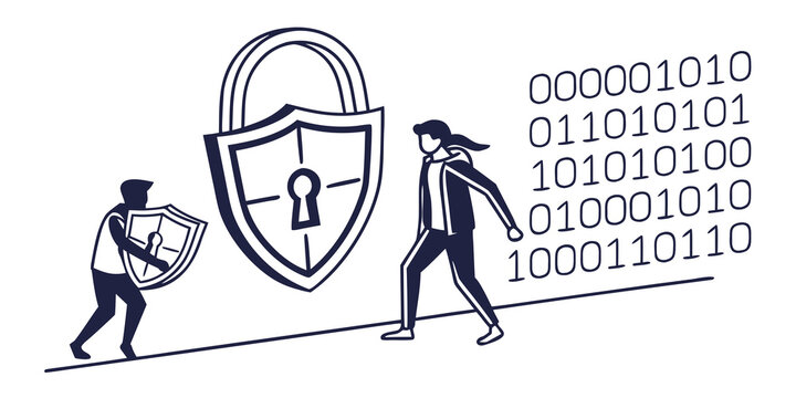 A person dressed as a robot holding a clock with binary numbers