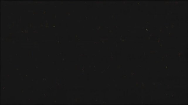 Dark black screen background with subtle noise.