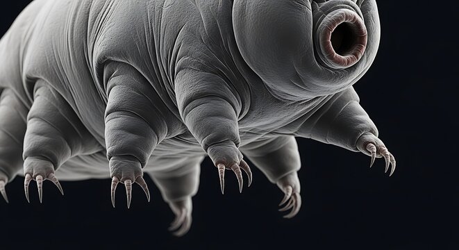 Microscopic Marvel - Detailed Image of a Tardigrade, Water Bear, or Moss Piglet.