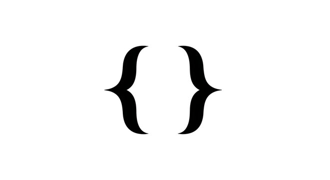 Bracket, curly bracket, parenthesis, punctuation symbol, black icon