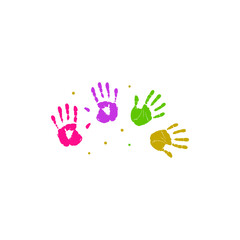 Obraz premium Colorfull Hand Print Kids