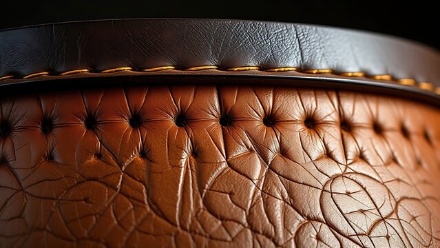 constriction. Over-tightened leather belt leaving deep impression marks on surface. lifestyle magazines, social media lookbooks, designed for lifestyle magazines and social media content.