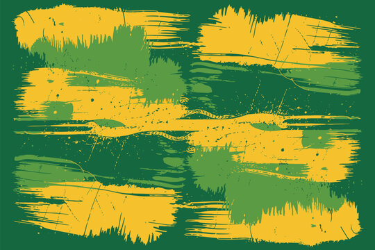 Seamless of flowing green and orange organic shapes