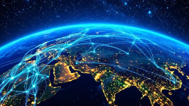 Advanced Global network connections on Earth for Digital Transformation and Cyber Infrastructure