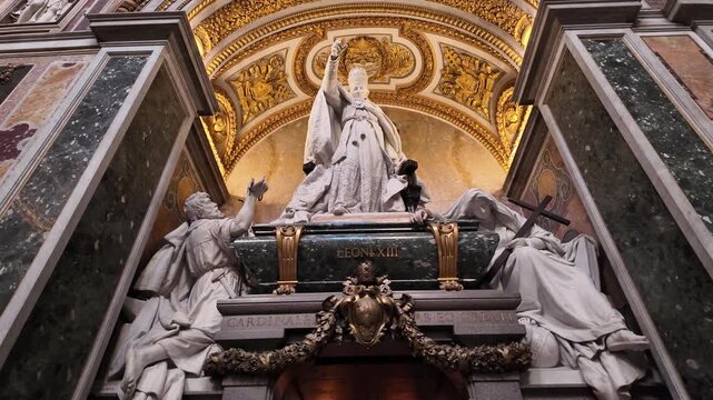 Tomb Of Pope Leo XIII In Basilica San Giovanni In Laterano