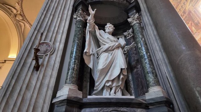 Statue Of Saint Peter In Basilica San Giovanni In Laterano Rome