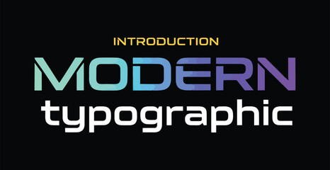 Fototapeta premium A modern typographic design with colorful text on a black background