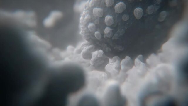 Bacteria or similar microscopic entities creating a textured surface, useful for concepts related to healthcare, biology, and scientific breakthroughs