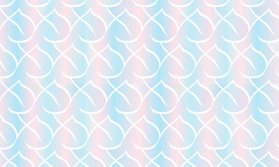 Seamless Light Blue Iridescent Scale Pattern — Pearl Pastel Fish Scale Vector Background © Bayanakun