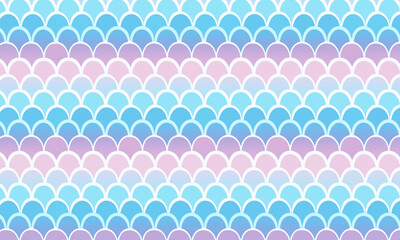 Seamless Blue Purple Ombre Mermaid Scale Pattern — Gradient Ocean Fish Scale Vector © Bayanakun