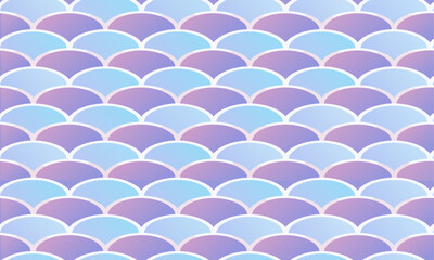 Seamless Blue Purple Mermaid Scale Pattern — Ombre Iridescent Fish Scale Vector © Bayanakun