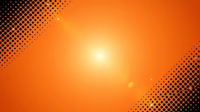Vibrant orange background with sunlight.