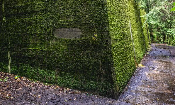 One of military bunkers in Mamerki, former German bunker complex, Poland