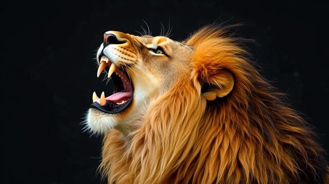 Premium Lion with open mouth and mane for Contemporary Lifestyle and Visual Storytelling