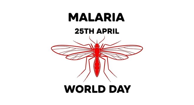 World malaria day awareness poster highlighting the date and significance