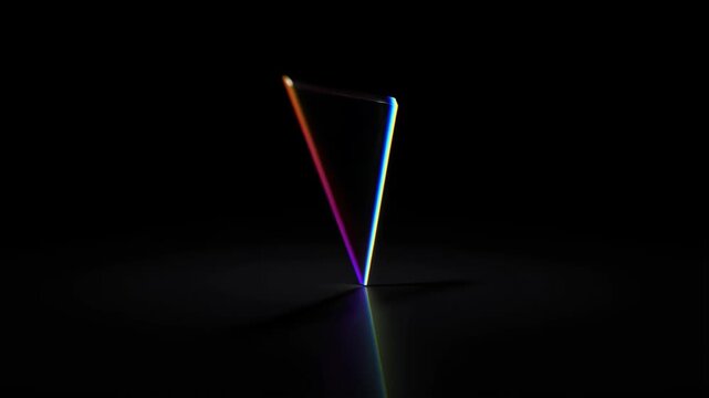 Prism optical refracting white light into perfect spectrum colors featuring rainbow effect, physics, science with educational and colorful elements