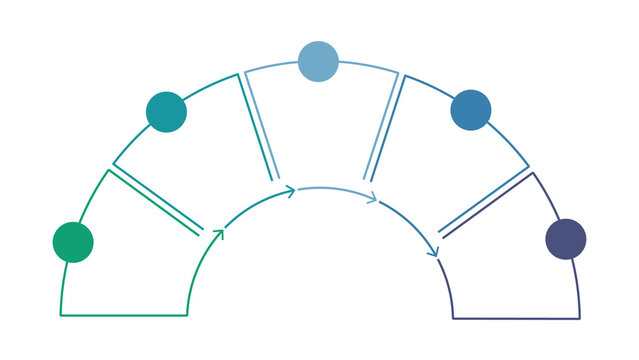 5 Step Business Workflow Infographic Design