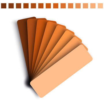 Orange palette set. Warm brown shades. Color Vector variety. Professional swatch collection. Manual vector only. No autotrace used.