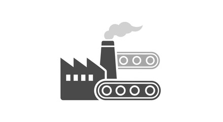 Naklejka premium Industrial Factory Machine Icon Symbol.