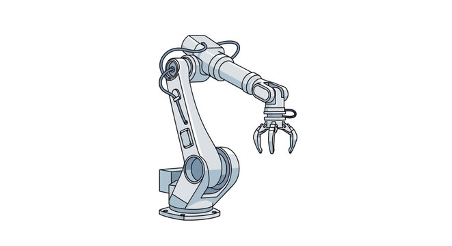 Industrial robotic arm machine technology.