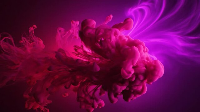Vibrant Purple Pink Smoke Cloud Formation.
