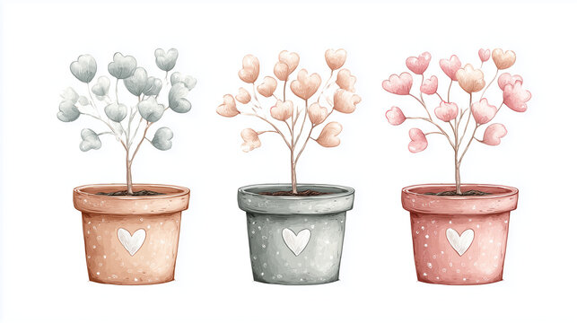 fleurs avec c&oelig;urs 