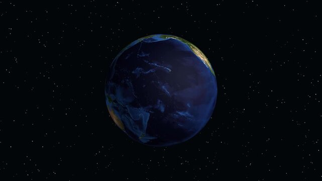 Earth Zoom Animation Focusing on Cincinnati United States Population Data